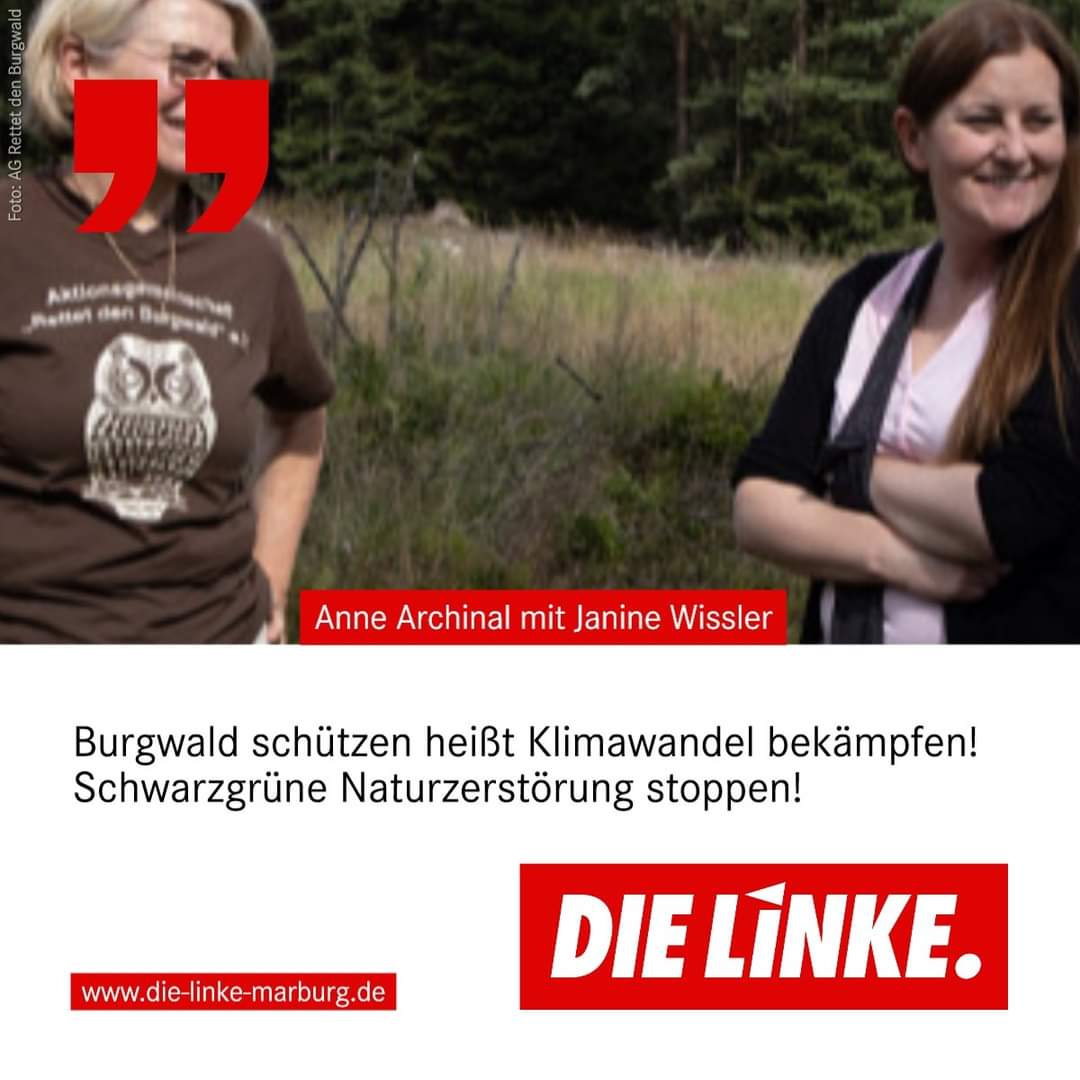 DieLinkeMarburg's tweet photo. Die Klimaschutzbilanz der schwarzgrünen Landesregierung ist absolut verheerend, wir alle wissen um die sinnlose Zerstörung von #Danni, #Herri und #Fecher. Auch der #Burgwald in Waldeck-Frankenberg ist bedroht, zwar nicht durch Abholzung, aber durch Wasserknappheit
1/3 https://t.co/wRsRyqgS9S