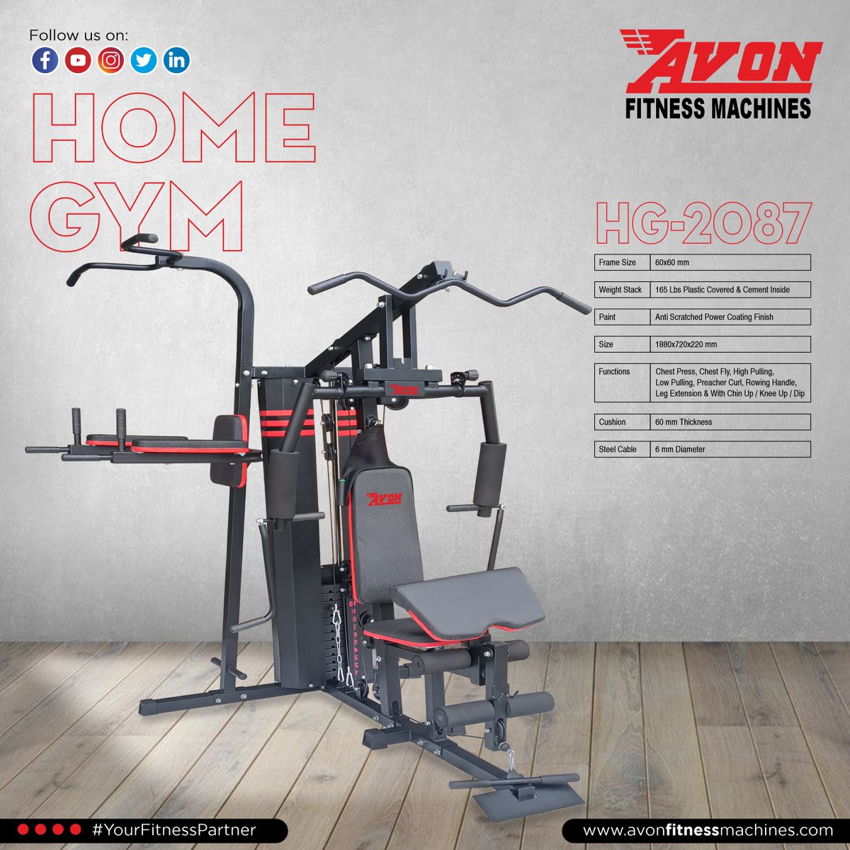 avon_fitness's tweet photo. There is nothing like a long workout to make you stronger.
Get fit with your fitness partner- AVON Home Gym-2087
#AVON #homegym #multigym #Fitness #Gym #Workout #FitnessMachines #Treadmill #Cardio #GymEquipment #Health #Diet #CrossTrainer #UprightBike #Bikes #Cycles https://t.co/7wNBmv4Vok