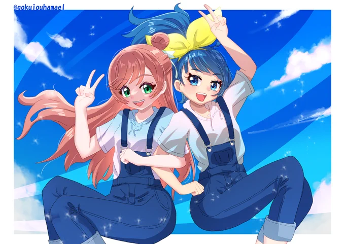 仲良しスカイプリキュア!!  #イラスト #ひろがるスカイプリキュア #芸術同盟