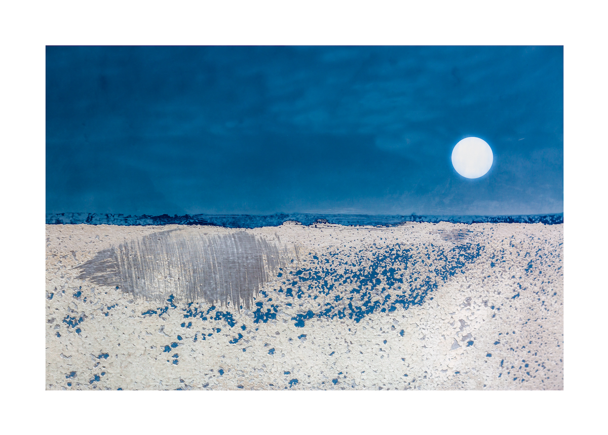 Moon over Ice floe #boatyard #foundlandscapes