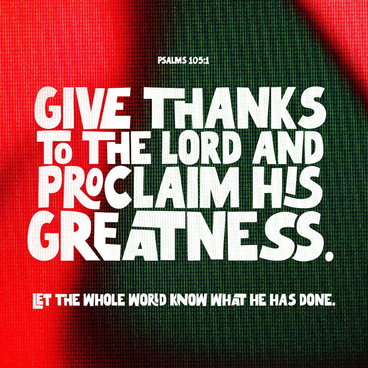 Lonnikins's tweet photo. Morning all 😊💜🖖🏽

Give thanks to the Lord, call upon His name; Make His deeds known among the peoples.

Psalms 105:1 NASB2020

https://t.co/IU6jhpBYFm https://t.co/QMVRcp2exF