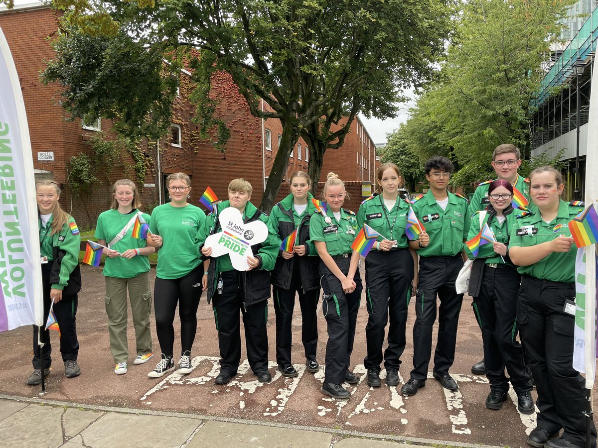 SJAGMYouth's tweet photo. Uniting from all corners of Greater Manchester, cadets gather in solidarity to proudly participate in the Manchester Pride Parade.
#SJAPRIDE 🏳️🌈🏳️⚧️ https://t.co/foXUKCfwK6
