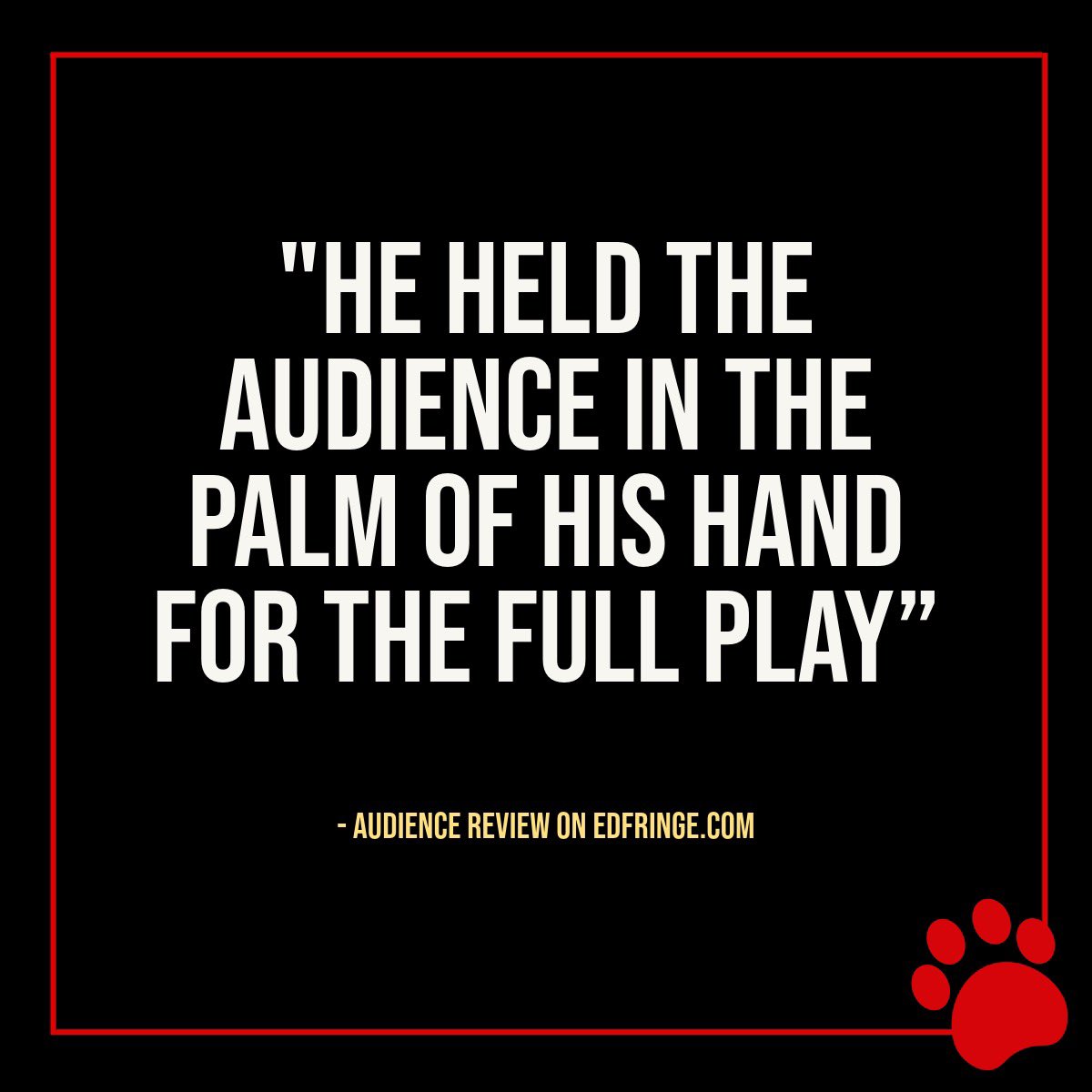COLLARtheplay's tweet photo. Ahead of our final show this evening, we’d love to share some final thoughts from our wonderful audiences! 🐾 

It’s not too late to get tickets for our last performance of this #edfringe run! 

Come and join us @theSpaceUK on the Mile at 17:05! 🐶

🎟️ https://t.co/3tngCixvvQ 🎟️ https://t.co/ePoEcZugp1