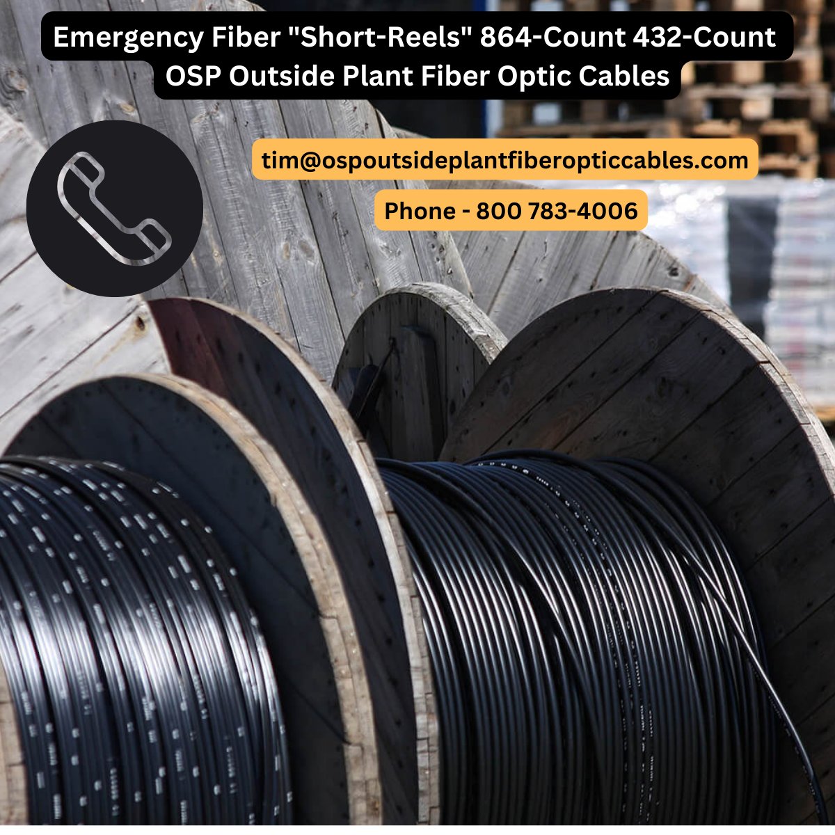 🌪️ Swift Response! Introducing Short-Reels: Quick deployment for hurricane aftermath. Coastal cities stocked with 864-count &amp; 432-strand Corning Ribbon OSP Fiber Cables. ⚡ #QuickReels #OSP #FiberOpticCables