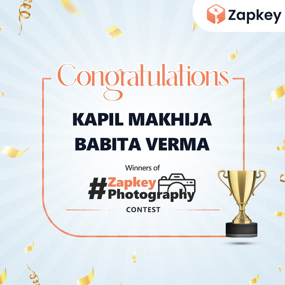 ZapKeyIndia's tweet photo. 🎉 Drumroll, please! 🎉

Here's a round of applause for winning the #ZapkeyPhotography Contest! 🏆🌟 Your lens 📸 captured the magic! 

Hit us up to get your exciting prize

#ZapkeyIndia #ContestWinner #WinnerAnnouncement #ContestWinnerAnnouncement #PropTech #RealEstate #Zapkey https://t.co/dkiIEraNQO
