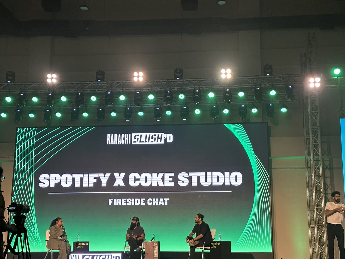 marium_fahim's tweet photo. The session we all were waiting for! 

@sabahbanomalik @cokestudio @SpotifyPakistan 

#GetSlushd #KarachiSlushd #SocialChampXSlushd #KatalystLabsXSlushd
@LabsKatalyst @SlushHQ https://t.co/Q2r0Rvge5k