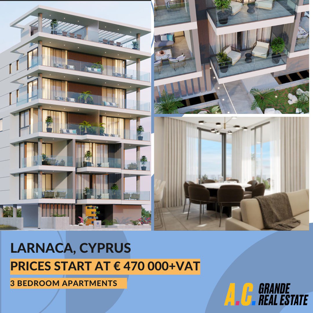 🏢 Exciting New Listing Alert! 🏢
Looking for your dream home in the heart of Larnaca? Look no further!

#LarnacaLiving #DreamHome

For more information, visit our website or give us a call:
🌐 acgrande.com
📞 00 357 97519899
🏡 Your future starts here! 🏡