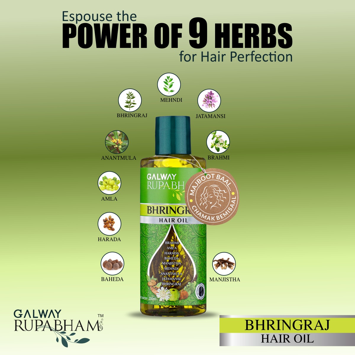 galway2003's tweet photo. Galway Rupabham Bhringraj hair oil with dried herb decoration bears the power of Nav-rasa. It takes care of any hair problem on prolonged use.
Buy Now...
https://t.co/Q6TsWoz9Mx
#bhringraj #hairoil #rupabham #galway #herbs #power #navrasa #Galwaykart https://t.co/OcWxdueL7R