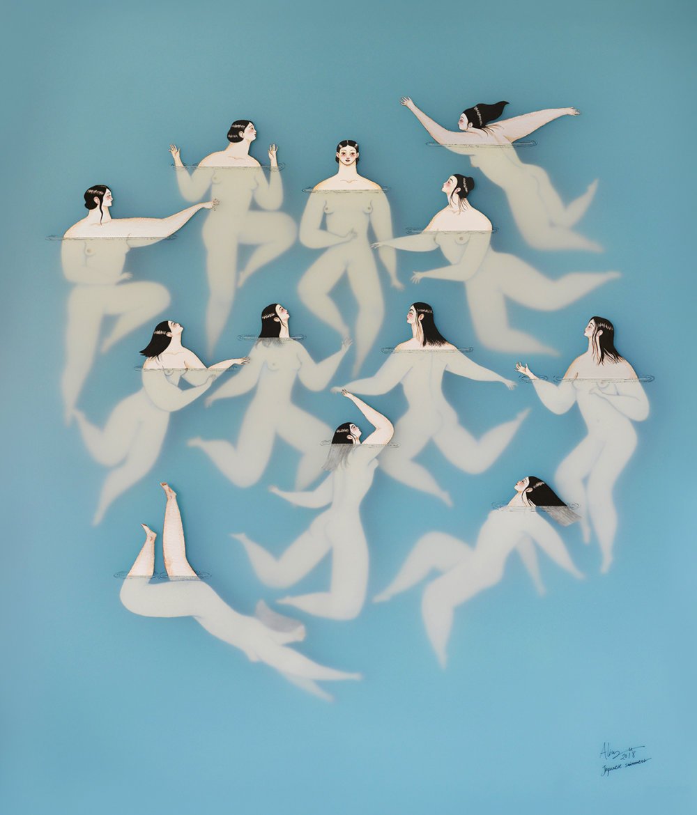 Fom the 'Water Women' series by Sonia Alins, contemporary Spanish artist and illustrator #WomensArt