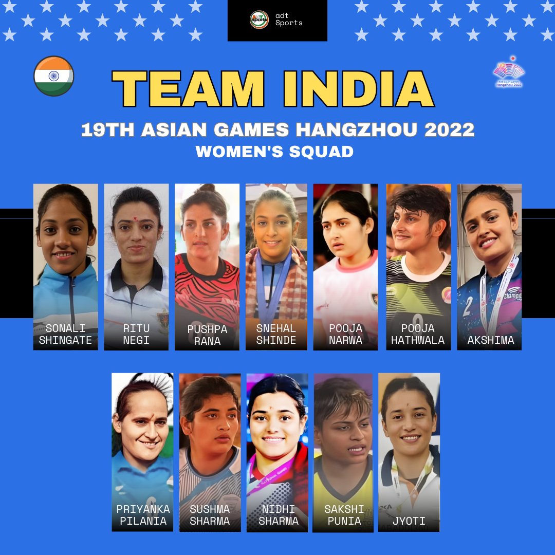 AdtSports's tweet photo. Indian Kabaddi Team Women's For Asian Games 🔥

#Indian #Indianteam #Kabadditeam #AsianGames #Kabaddi #adtsports 
#ADTSports https://t.co/3bv32fAVvb