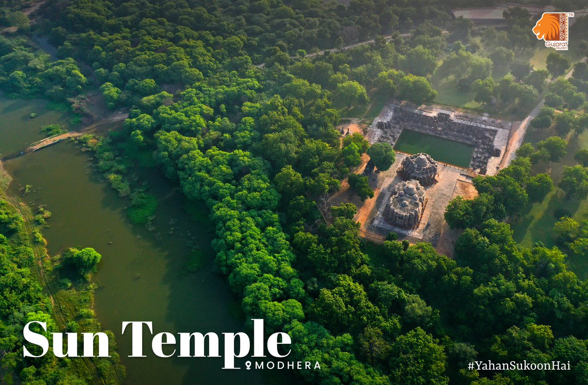 Nestled in lush greenery, discover the timeless #beauty of Sun Temple, Modhera. A masterpiece of ancient architecture pays homage to the God Sun. Immerse yourself in a journey of devotion and artistry. #gujarattourism #gujarat #incredibleindia #exploregujarat #temple #temples