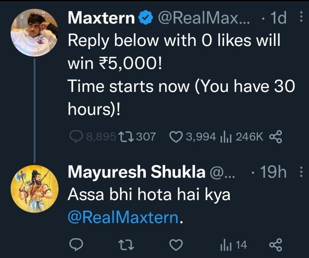 MayureshShukla7's tweet photo. @RealMaxtern Abey gareeb insan mera passa de pahle. @RealMaxtern https://t.co/RhEutBOtNa