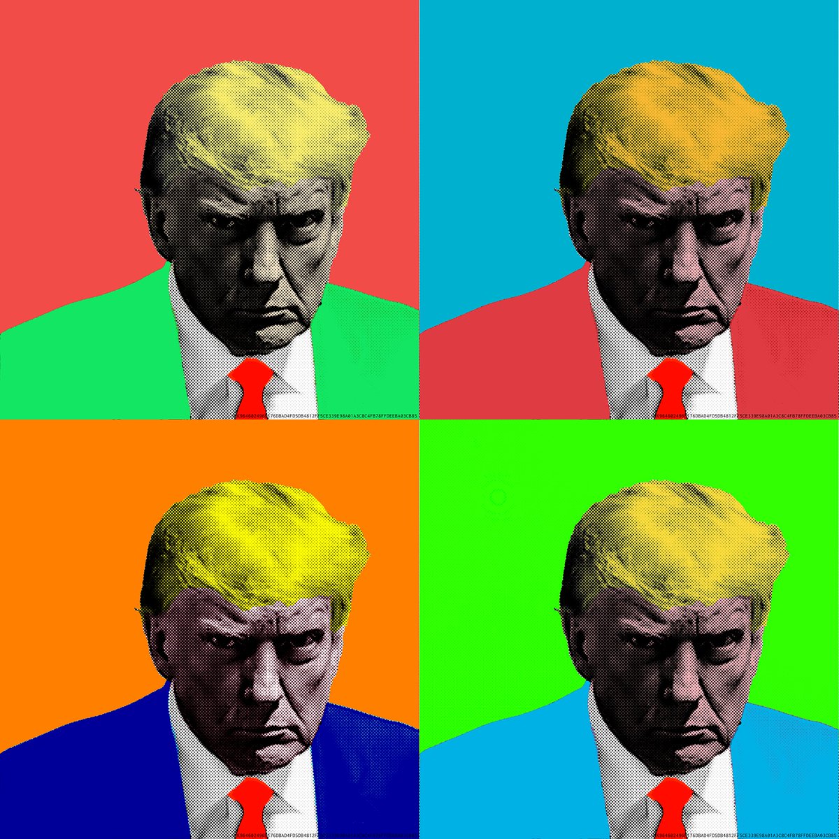 . #TrumpMugShot #TrumpMugShotDay #art #popart #original #Trump
(at least he is good for something)