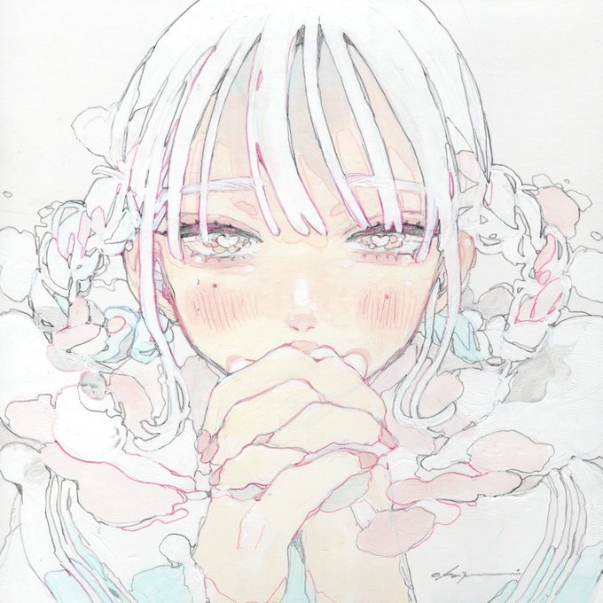 「braid covering mouth」 illustration images(Latest)