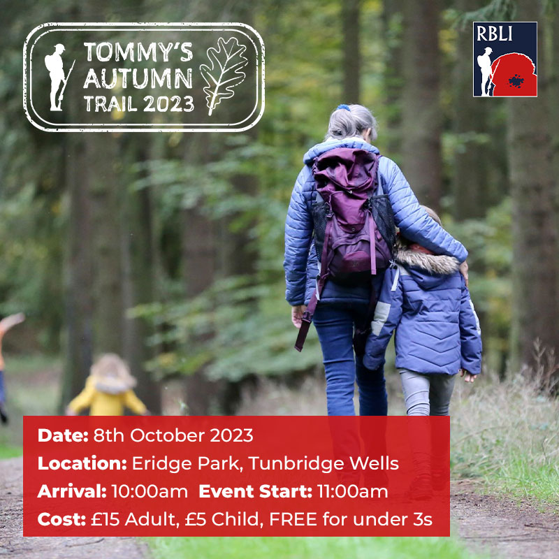 Join us on Sunday 8th October for our #TommysAutumnTrail! Experience a breath-taking 6-mile journey through the picturesque Eridge Park in Tunbridge Wells; opened exclusively to the public for this event 🍂 brnw.ch/21wC0Ul #rbli #supportforveterans #HomeOfTheTommy