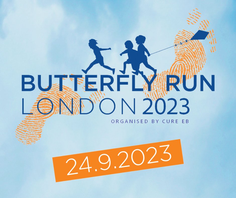 CureEBorg's tweet photo. Run, walk, or wheel #10k #5k or #1k at our #ButterflyRun on 24th September at @noordinarypark 🦋
👉 https://t.co/lnaeqp6yPC
Thank you to @4Lilyfoundation for supporting the event this year!
#CureEB #ResearchtheCure #TimetoFly #StopthePain #RareDisease #RunforRare #FamilyFun https://t.co/IizZond6Ya