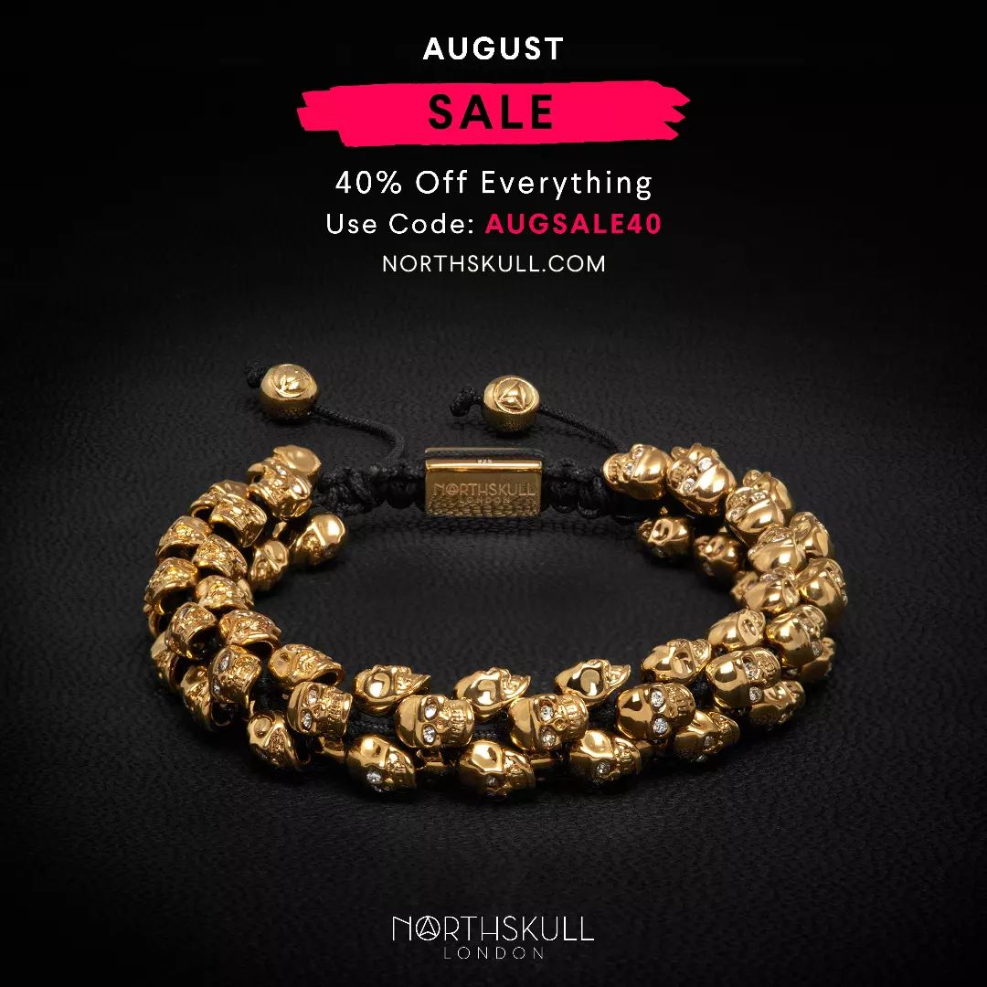 OUR AUGUST HOLIDAY WEEKEND SALE IS NOW ON! GET 40% OFF ALL MENS JEWELLERY | USE CODE: AUGSALE40 (WORLDWIDE SHIPPING) 🎁