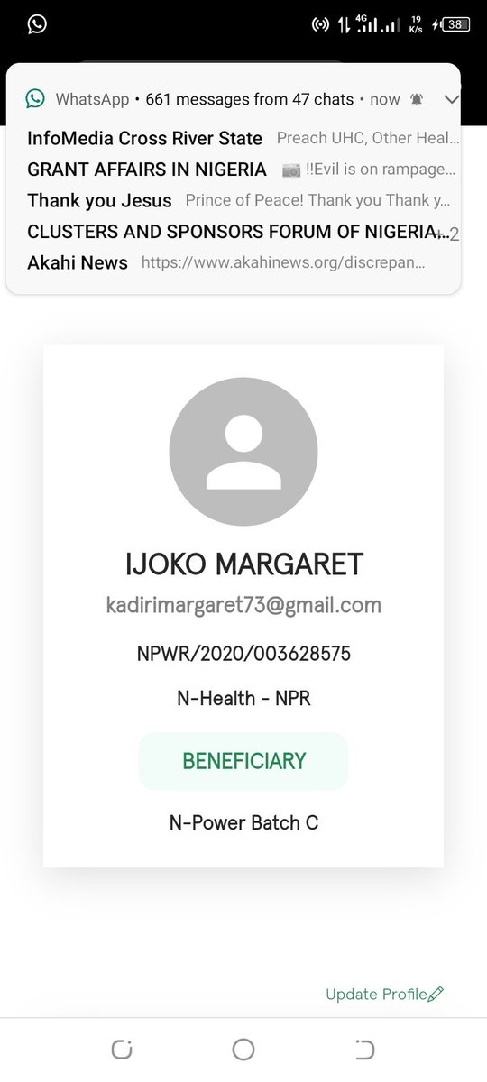 kadiri_e's tweet photo. @npower_ng Good day, 

My wife, Ijoko Margaret Oyigoja. Her name on ID card is Ijoko Margaret O. She is yet to be paid because, there is error message on mismatch. Attached below is a screenshot of her details https://t.co/OpwClxDi8d