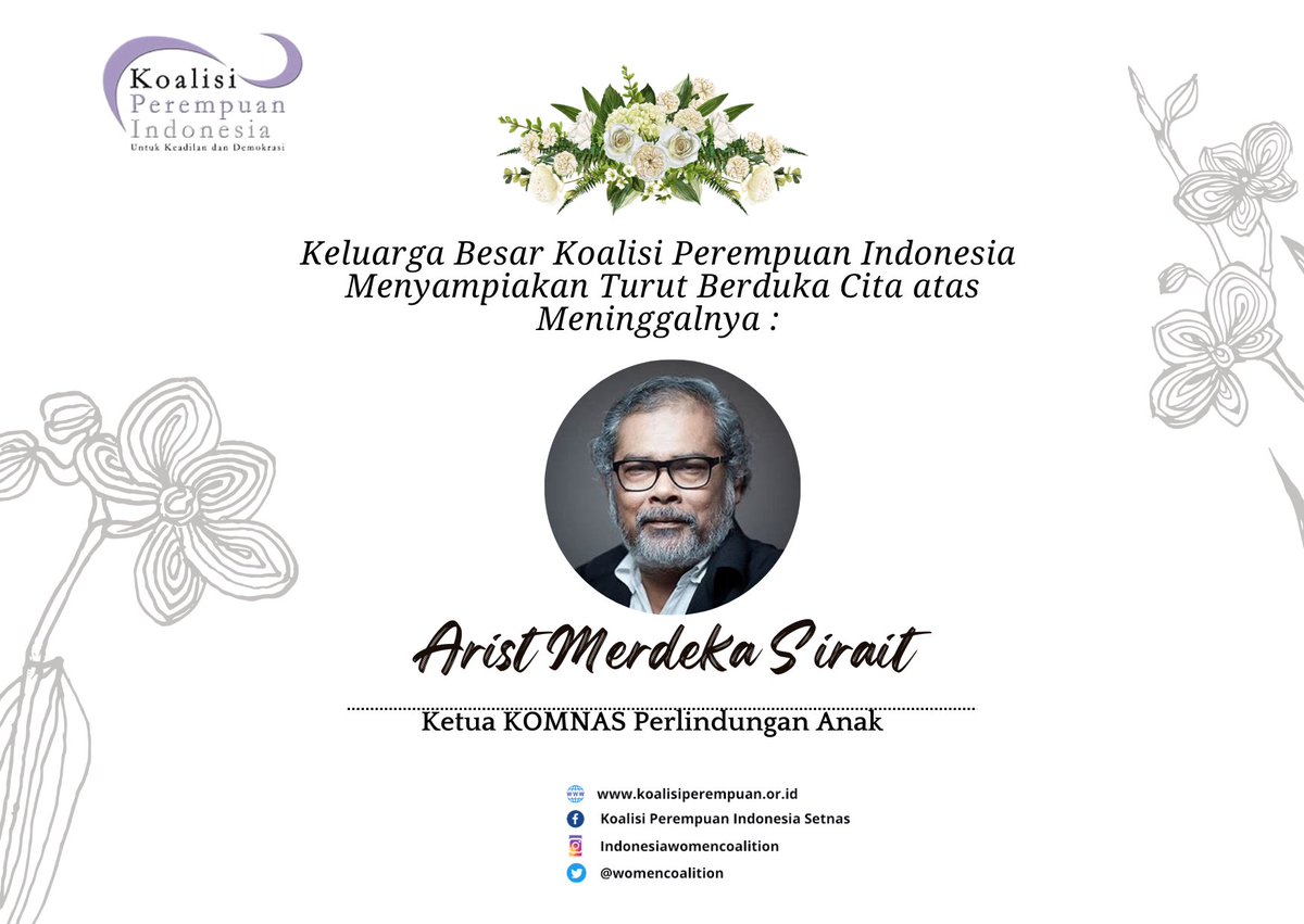 Indonesia Kehilangan Pejuang Hak Anak

Selamat Jalan.
Perjuanganmu tak pernah padam untuk Anak Indonesia .

Kami menyampaikan turut berduka cita mendalam atas kepergianmu.

#pejuanghakanak