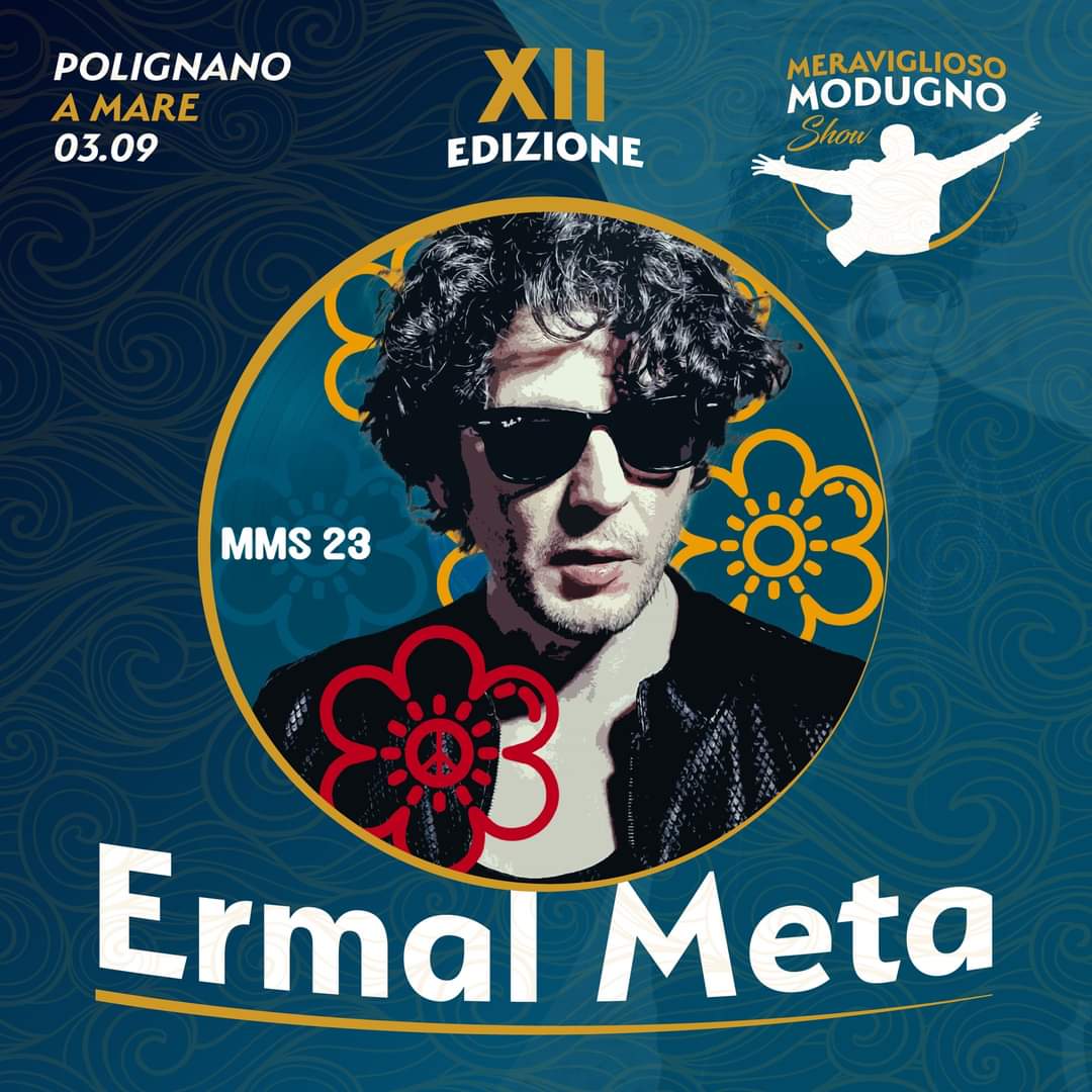 Dalla pagina fb di <a href="/MModugno_/">MeravigliosoModugno</a>
Meraviglioso Modugno Show 2023 è... Ermal Meta
Il padrino di anima e cuore di Meraviglioso Modugno Show, già presente come co-conduttore nel 2016 e Vincitore del Primo Premio Modugno nel 2019.