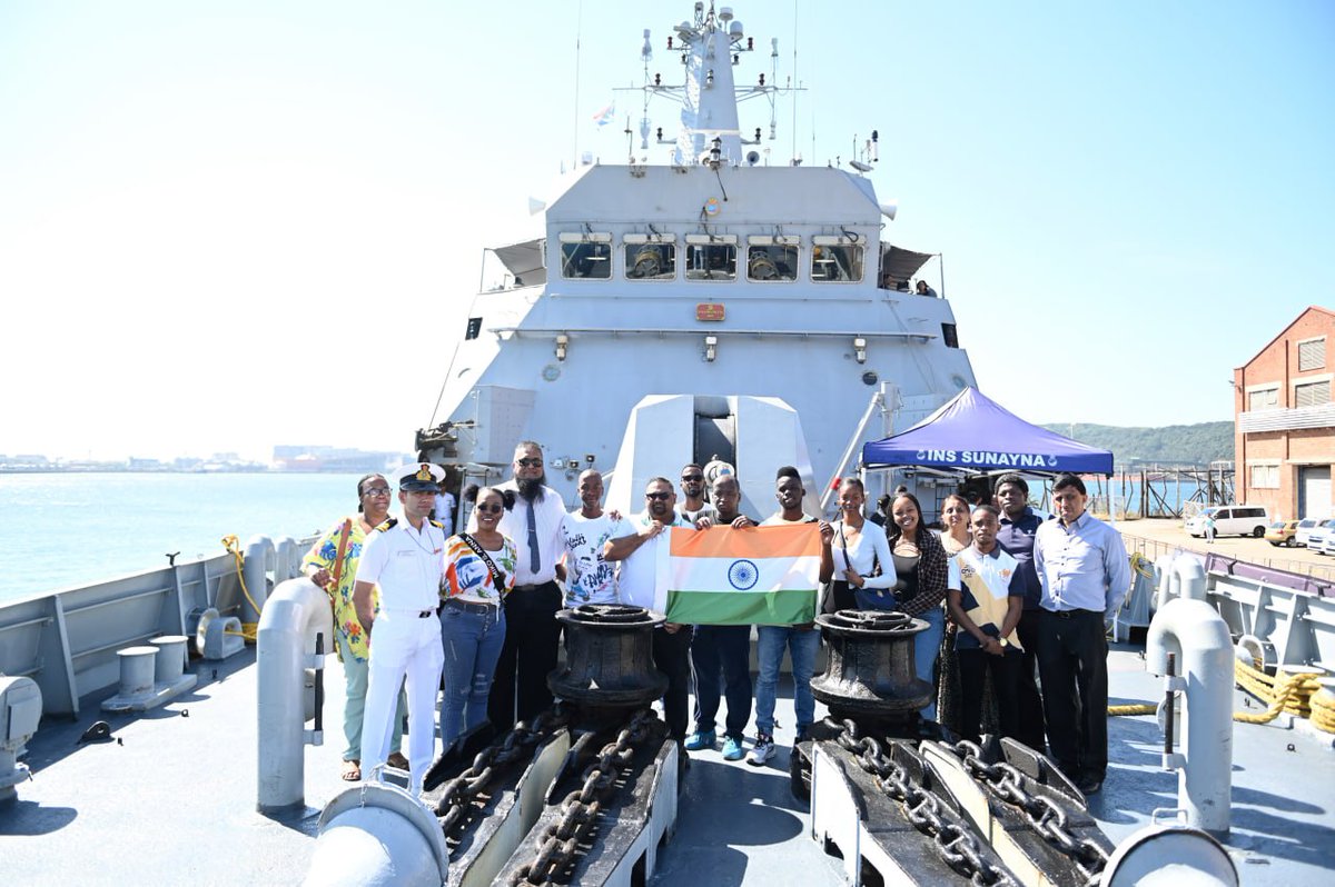 🇮🇳 #INSSunayna visited the port of Durban, South Africa from 21-25 Aug 23 reinforcing India's ties with the maritime partners.