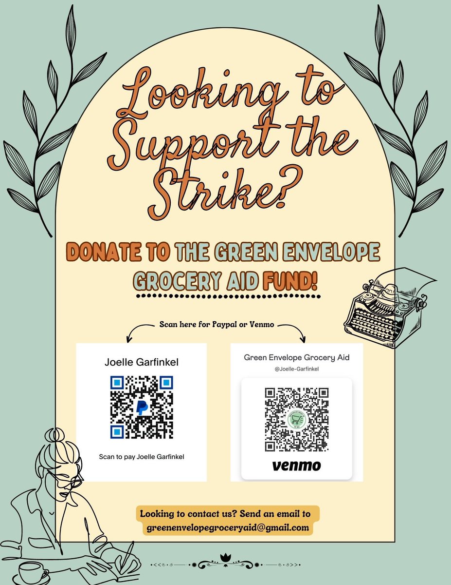 FilmUpdates's tweet photo. In addition to supporting writers and actors who are currently on strike, please also consider supporting the production assistants who work tirelessly to help make your favorite films and TV shows.

If you are able to, please consider donating to Go For PAs Alliance (https://t.co/xjCJTOZr5o) or the Green Envelope Grocery Aid Fund.