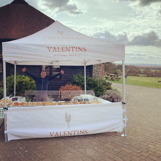 KentFarmers's tweet photo. Produced by hand all @ValentinBakery bake a great range of sweet and savoury baked goods. Bread, soughdough, focaccia, doughnuts cakes, pies, croissant, scones, sweets and more! Find our more here https://t.co/DVaUHFU0LK #Kent #FarmersMarket #ShopLocal #ShopKent #ad https://t.co/h9lgfLOFKQ