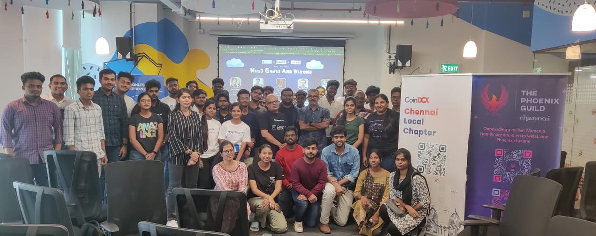 Exciting time at the #GameOnChain event hosted by <a href="/coinDCX/">CoinDCX : India Ka Crypto Coach</a>, @voltnuofficial, <a href="/tpg_chennai/">TPG Chennai Chapter</a>, and <a href="/web3chennai/">Web3Chennai</a>! 🎮🚀 Engaging discussions and insights about the intersection of gaming and blockchain. Ready to level up in the world of decentralized gaming! #BlockchainGaming