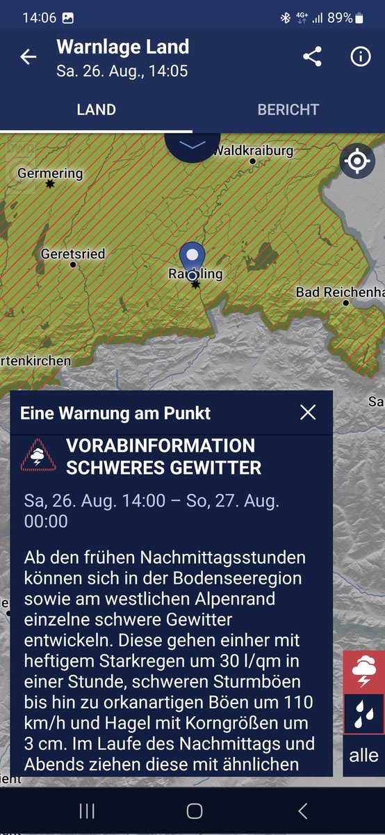 StormchaserAlp1's tweet photo. Da heute fast einheitlich alle Modelle 1 - 2 Superzellen in Südbayern berechnen hab ich mich im Bereich Rosenheim positioniert. In der Ferne sieht man bereits den Komplex, der sich formiert. Ich halte euch auf dem laufenden. Passt auf euch auf⚠️⚠️ @Kachelmannwettr https://t.co/iMeohRWnAf