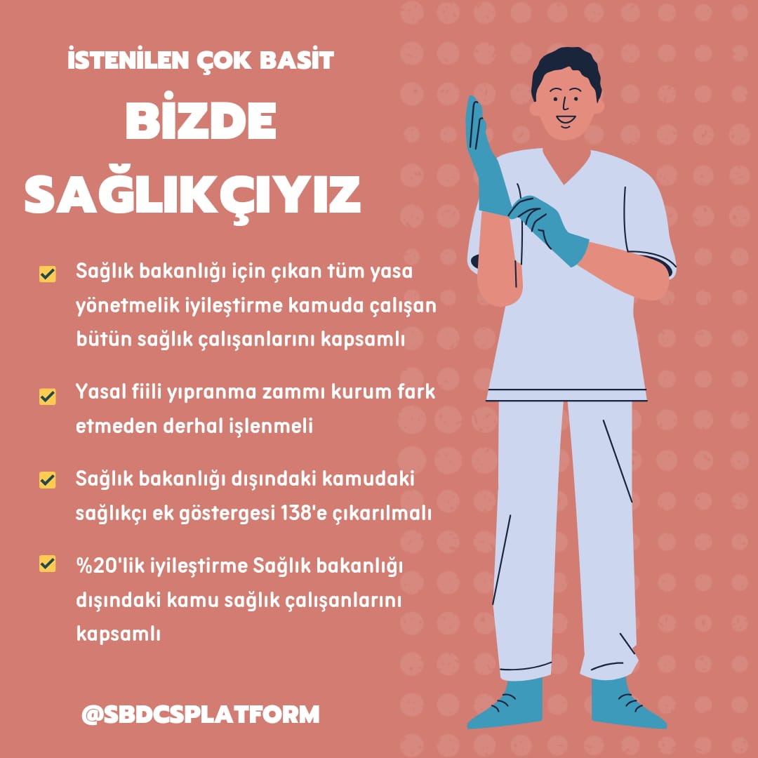 <a href="/MemurSenKonf/">Memur-Sen</a> Biz huzurevinde yaşlılarınızın,MEB de çocuklarınızın elini tutan hemşireyiz,biz GSBde gençlerinizi emanet ettiğiniz psikologuz,biz Afetzedelere koşan sağlık memuruyuz. Biz Adalet bakanlığında,cezaevinde,ASHB da,maliyede,SGK da biz heryerdeyiz. Bu mu bizim hakkımız. @sbdcsplatform