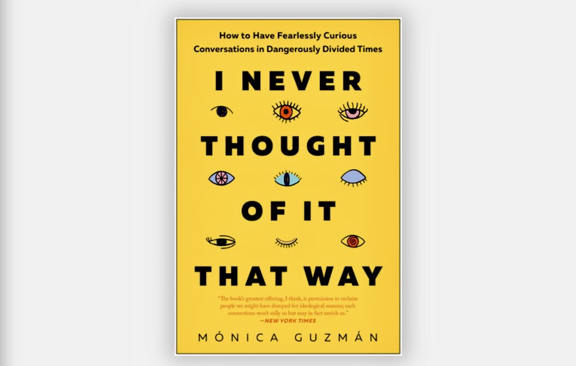 fixitshow's tweet photo. What does it mean to have fearless, curious conversations across lines of division and dissent?
A delightful discussion with ⁦@moniguzman⁩ author of “I Never Thought of It That Way”.

https://t.co/GAll2bAPAt #RiseForAmerica ⁦@braverangels⁩ ⁦@GroupDemocracy⁩ https://t.co/1NI4JTrWgX