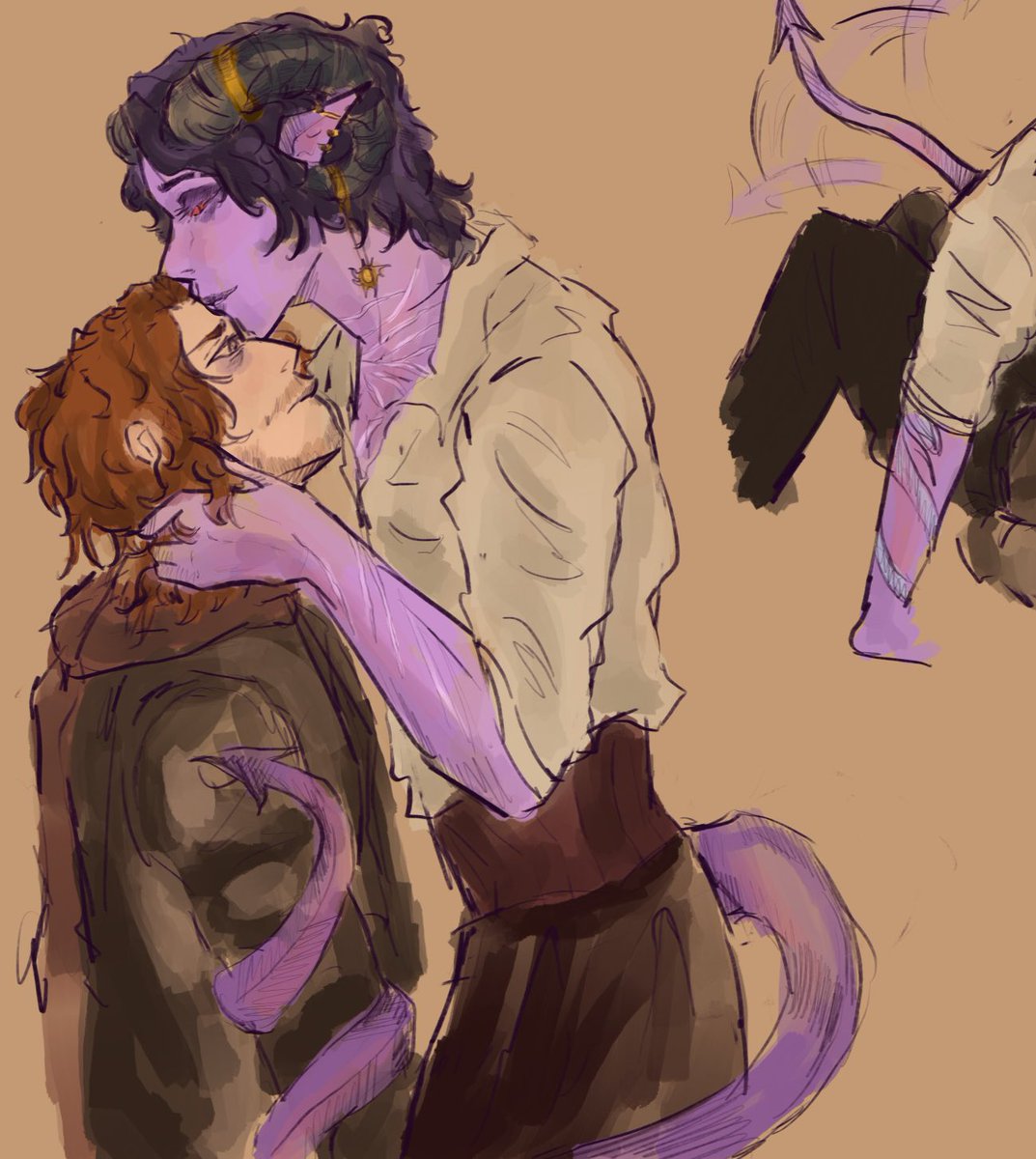 forehead kisses ease away stinky wizards panic attacks, or so I’ve been told #mollymauk #calebwidogast #criticalrole