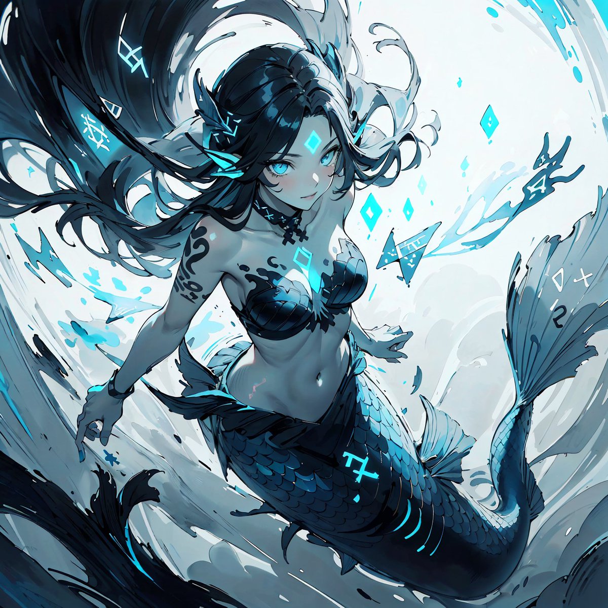 blackerfranc's tweet photo. テーマ「人魚！」
水墨画風で！
#AIFAN #AIart #AIillust #StableDiffusion #AIart #AIgirl #AIイラスト術師さんと繋がりたい https://t.co/w6a6bir8QT