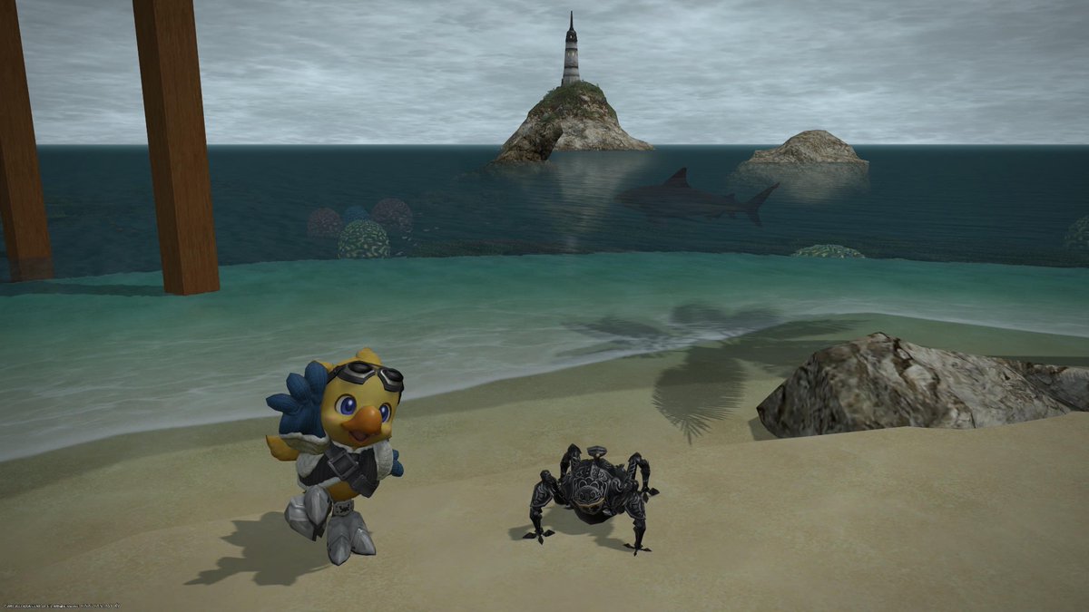 Alpha and Omega at the Costa del Sol Summer Event. Alpha watches the tower while Omega gazes at the lighthouse in the distance.
<a href="/ItahanaT/">板鼻利幸 TOSHIYUKI ITAHANA</a>
 #FFXIV #FF14