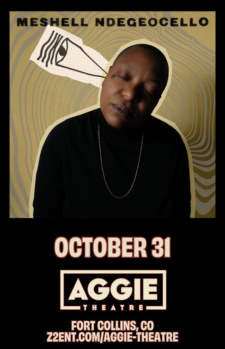 Meshell Ndegeocello (@officialmeshell) on Twitter photo JUST ANNOUNCED! <a href="/OfficialMeshell/">Meshell Ndegeocello</a>
at the <a href="/Aggie_Theatre/">Aggie Theatre</a> on October 31st! Special guests to be announced. TICKETS: bit.ly/3ClirHZ JUST ANNOUNCED! <a href="/OfficialMeshell/">Meshell Ndegeocello</a>
at the <a href="/Aggie_Theatre/">Aggie Theatre</a> on October 31st! Special guests to be announced. TICKETS: bit.ly/3ClirHZ