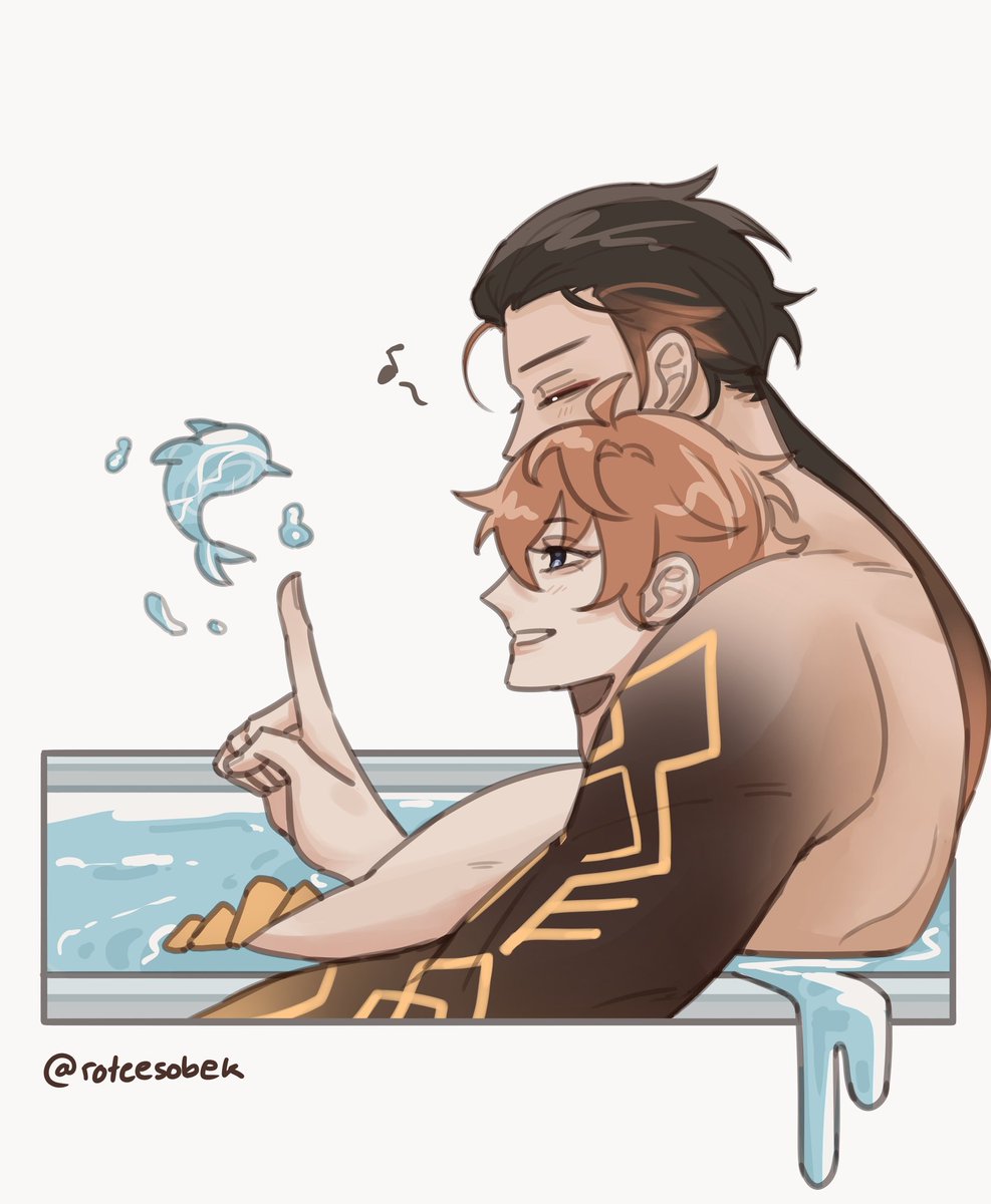 roteesobek's tweet photo. #ZhongChiWeekINA2023 
Day 3 : Mandi Bareng
Showering/Bath Together

#ZhongChi #鍾タル https://t.co/XYIZdXDGby