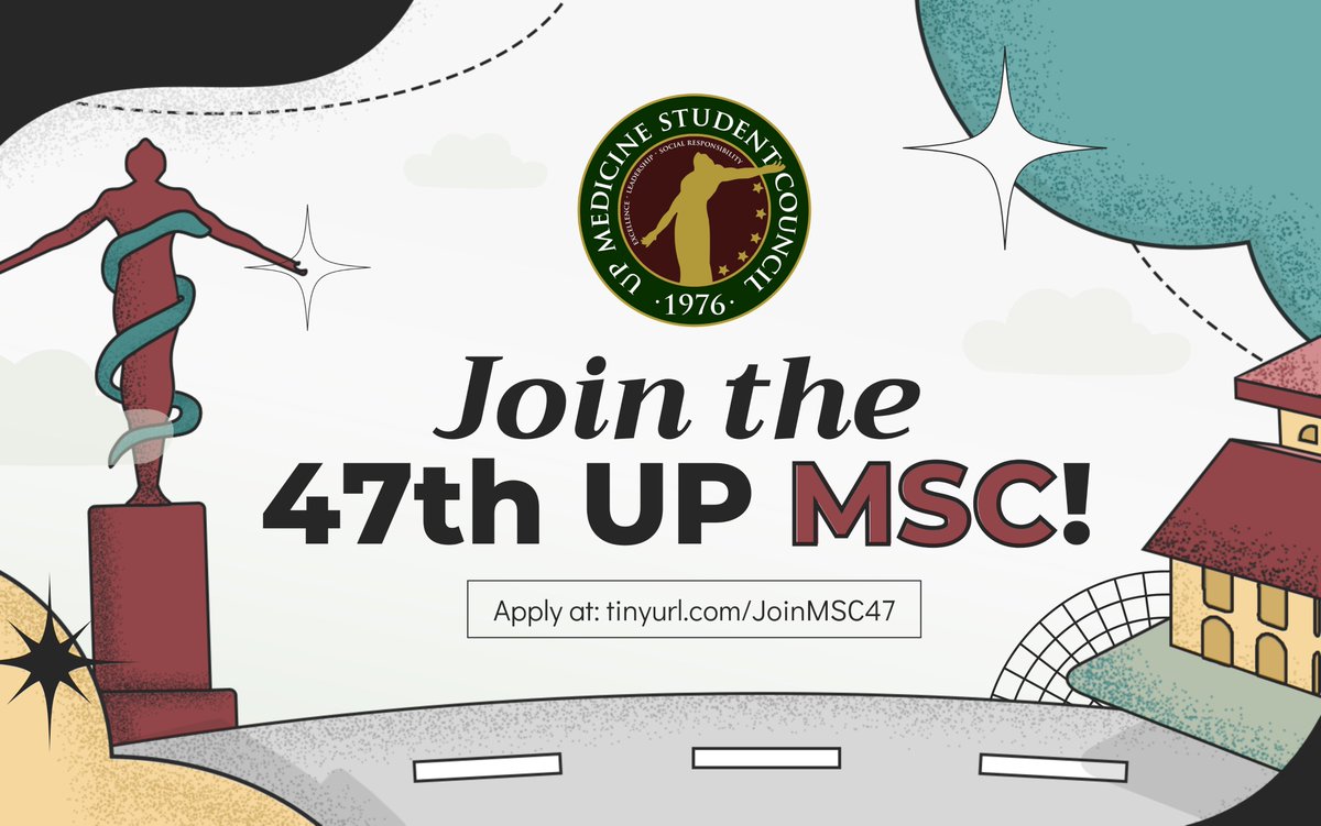 UPMedSC's tweet photo. 𝗕𝗲 𝗽𝗮𝗿𝘁 𝗼𝗳 𝘁𝗵𝗲 𝗨𝗣 𝗠𝗲𝗱𝗶𝗰𝗶𝗻𝗲 𝗦𝘁𝘂𝗱𝗲𝗻𝘁 𝗖𝗼𝘂𝗻𝗰𝗶𝗹!

The 47th UP MSC is now accepting applications for the MSC Executive, Technical, and Core Committees ✨

Submit your applications through: 🔗https://t.co/B9Vn17n5ZT🔗

We'd love to work with you! 🤍 https://t.co/aoS7PNo6qU