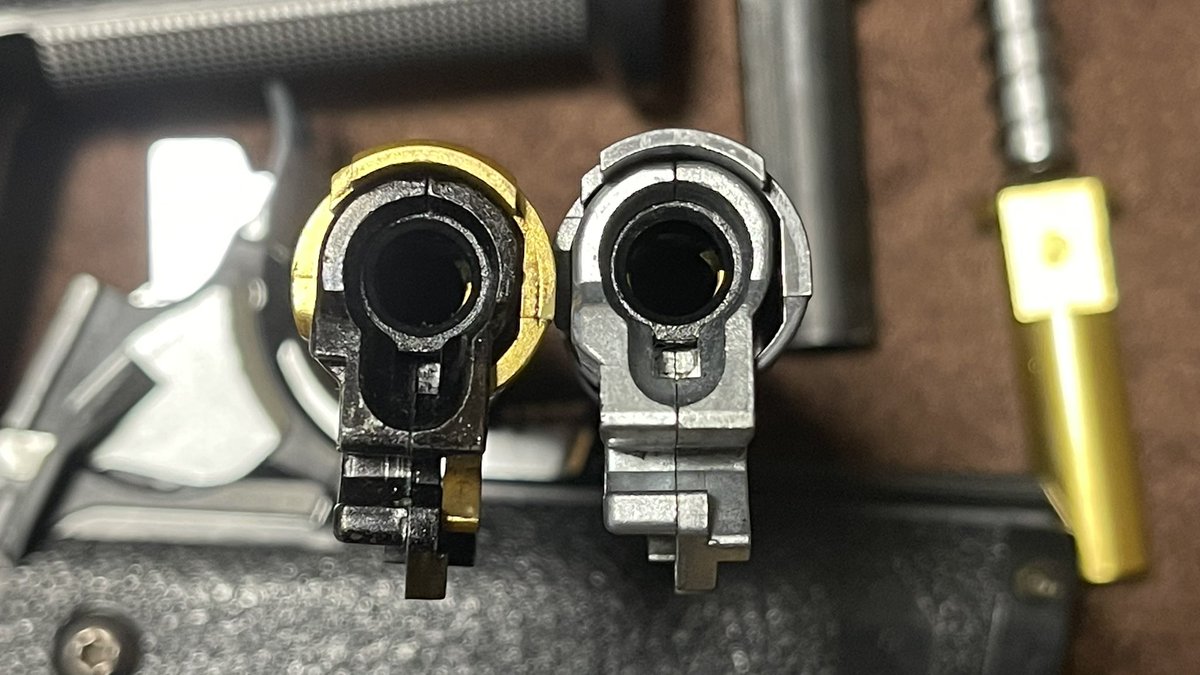 SoldierKudo's tweet photo. @Thomas5510 試してみましたがチャンバー・ブリーチ・スライド等　加工しないとつかないです
スライドストップすら入りませんでした https://t.co/qKIxYRc2Cw