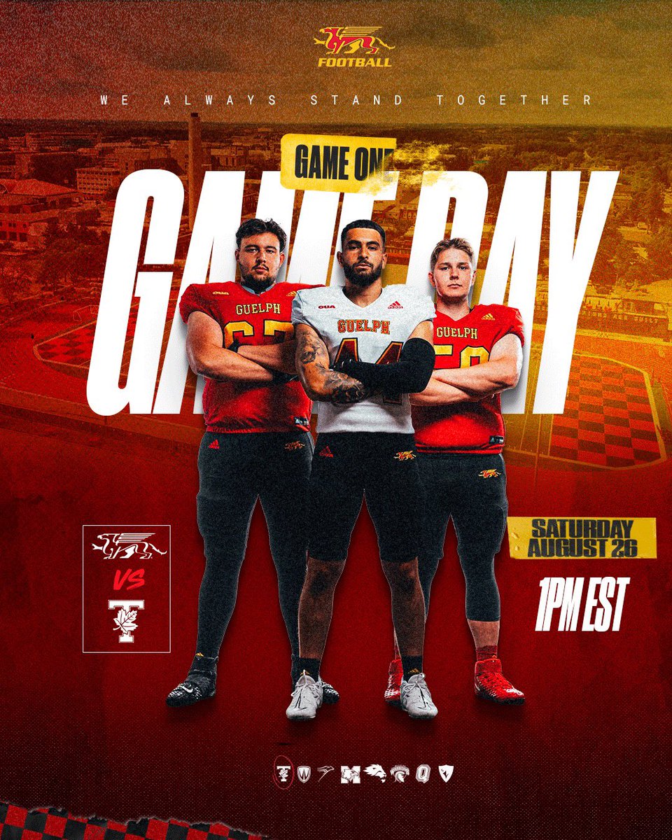 And here we go! It’s time to officially kick off the 2023 season with a match up against the Varsity Blues! Bring the noise, Gryph Nation! 🔊 ⏰: 1 PM Kick-off 📍: Alumni Stadium 🎟️: gryphons.ca/tickets 📺: oua.tv or Rogers TV! #StandTogether