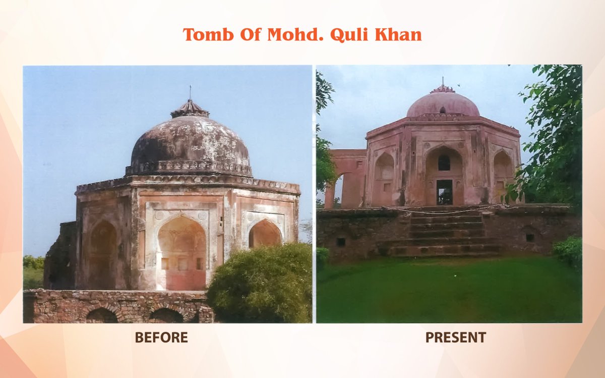 LtGovDelhi's tweet photo. Tomb of Md Quli Khan &amp; the Jamali-Kamali Mosque at the Mehrauli Archeological Park gradually get restored to their dignified glory.
DDA &amp; ASI did a commendable job of restoration after my visits and directions issued thereto. https://t.co/VwRclNcS1I