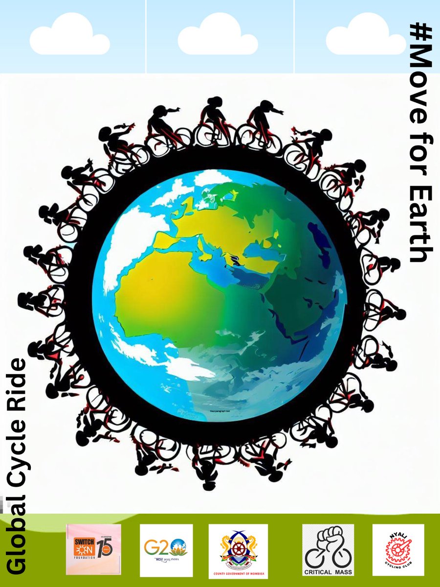 NyaliCycling's tweet photo. 🚴♀️🌍 Join us on Aug 27, 1:30 pm at Treasury Square, Mombasa for the Move for Earth Global Cycle Ride! 🌱🚴♂️ Unite with 500+ cities worldwide to pedal for a cleaner future and urge action at the G20 Summit. 🌏🌟 #MoveForEarth #GlobalCycleRide 🌎🚴♀️ https://t.co/LM2tgUOUxK