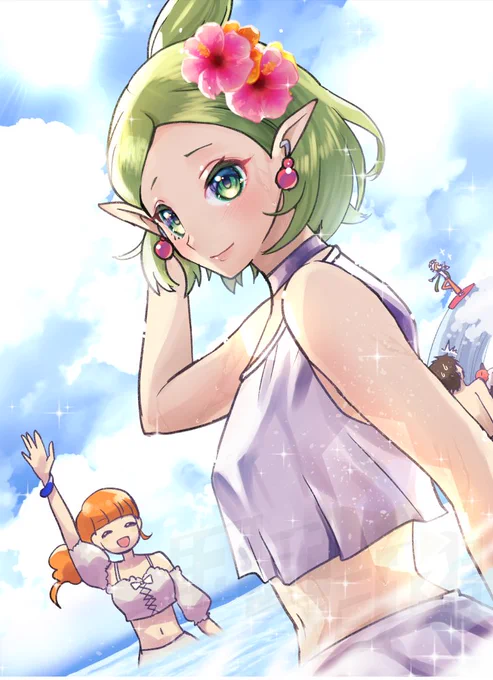 エステルちゃん海 行こ #ポップン #popn_art 