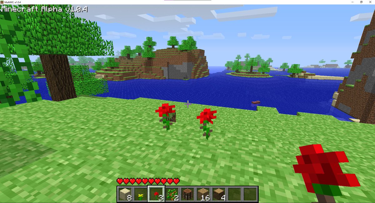 OldMinecraftPic's tweet photo. I love the red flower texture https://t.co/P1hV70PJue