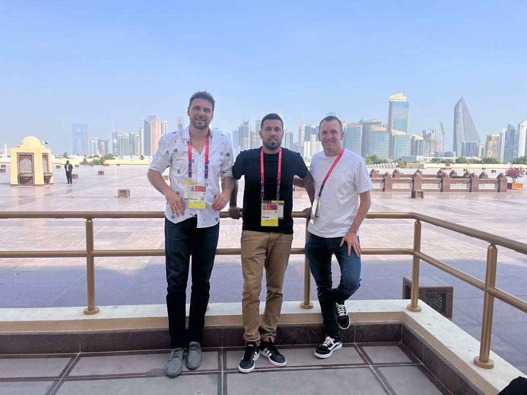 fedejelic's tweet photo. Reencuentro de la banda mundialista después de la gloria en #Qtaar2022🇶🇦🇦🇷⚽️🏆 . Como aquella postal en la Mezquita central en Doha con @FernandoGazzano y @FranciscoJAli . Nos vemos en Buenos Aires, arrancan las Eliminatorias Sudamericanas para el #mundial2026 https://t.co/sFRFZRiTrk
