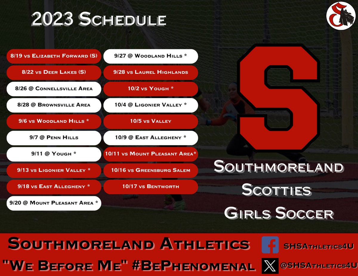 Girls Soccer starts their 2023 season at Connellsville this morning! Have a great season, ladies! #BePhenomenal