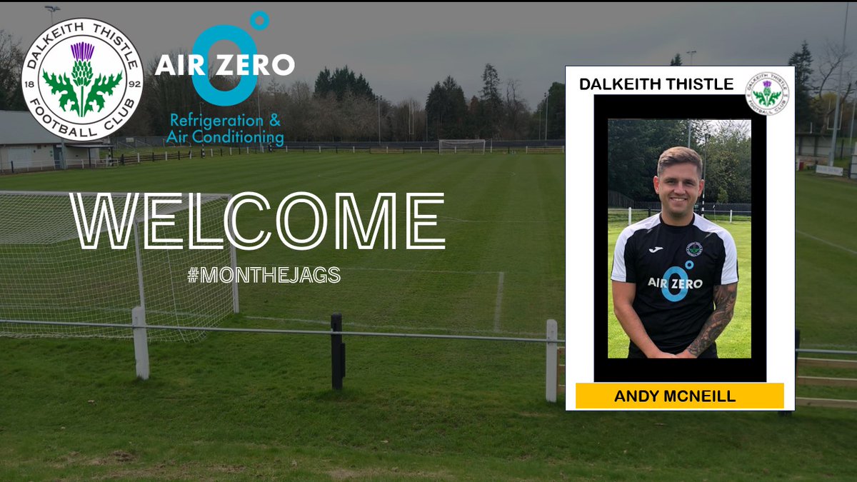 ✍️ANDY MCNEILL
We are delighted to announce the signing of Andy McNeill from Whitehill Welfare.

 Welcome to the Jags, Andy!