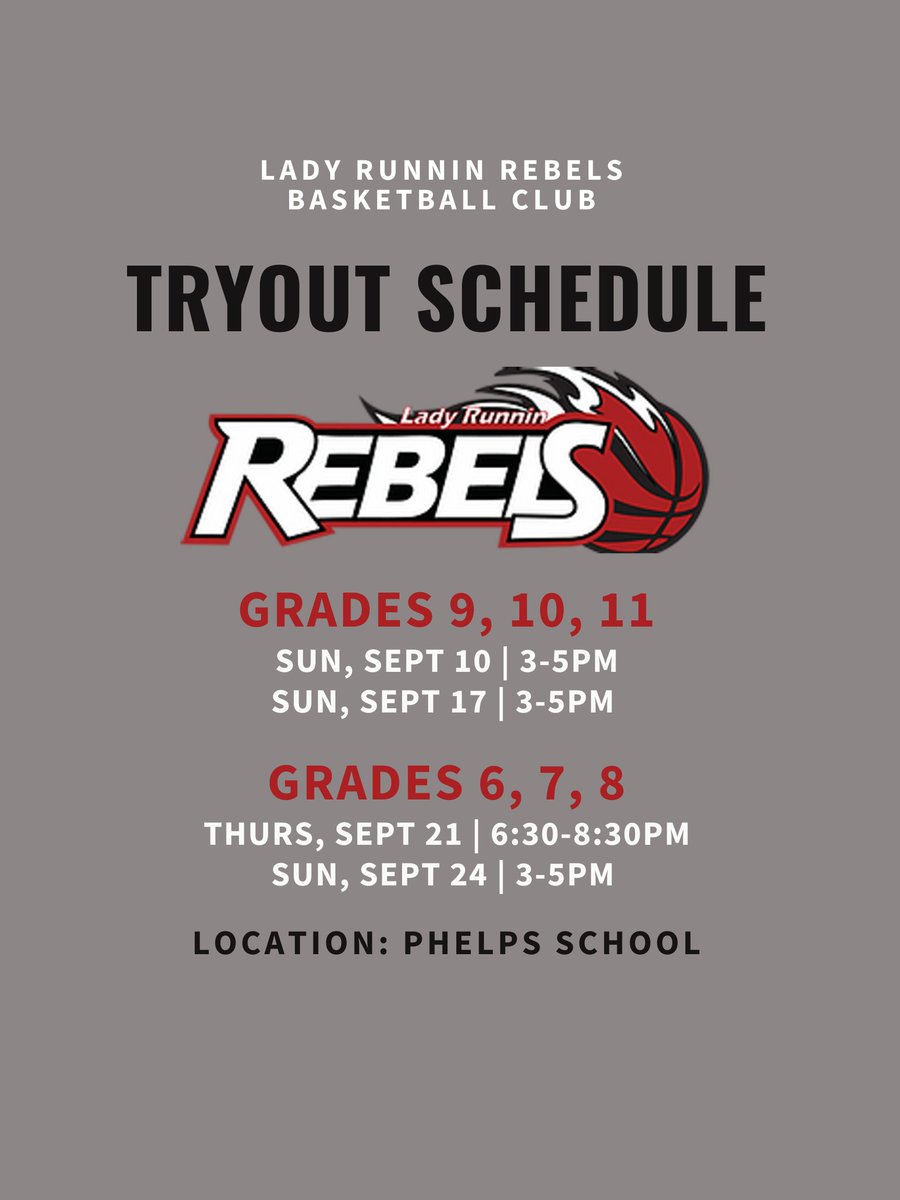 REGISTRATION IS LIVE: ladyrunninrebels.com/tryouts

#keeprunnin