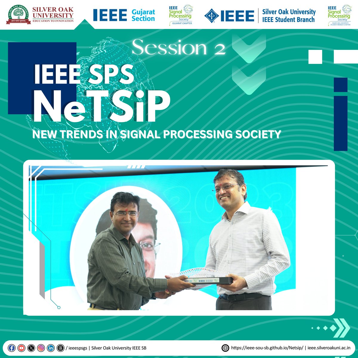 IEEE_SilverOak's tweet image. A mesmerizing session by Dr. Harshal Oza on #Robotics &amp;amp; #MLAI at #IEEENeTSiP2023 by #IEEESOUSPSSBC &amp;amp; #IEEESPSGC. Exploration of real-world #usecases, challenges &amp;amp; results through #signalprocessing. Stay tuned for more exciting sessions! #RoboticsInnovation #ieee #sousb