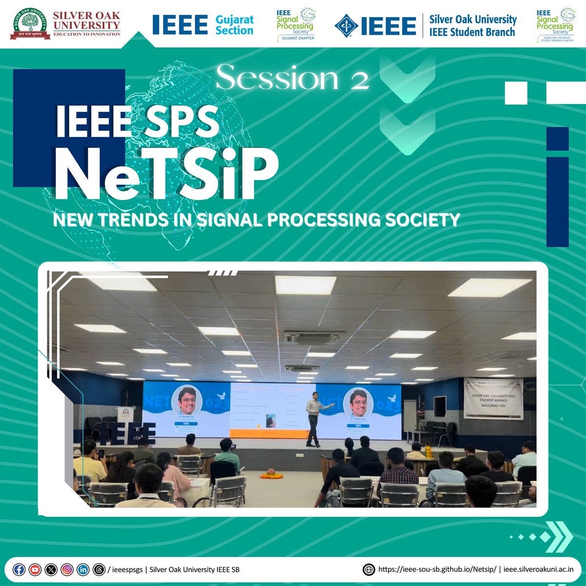 IEEE_SilverOak's tweet image. A mesmerizing session by Dr. Harshal Oza on #Robotics &amp;amp; #MLAI at #IEEENeTSiP2023 by #IEEESOUSPSSBC &amp;amp; #IEEESPSGC. Exploration of real-world #usecases, challenges &amp;amp; results through #signalprocessing. Stay tuned for more exciting sessions! #RoboticsInnovation #ieee #sousb