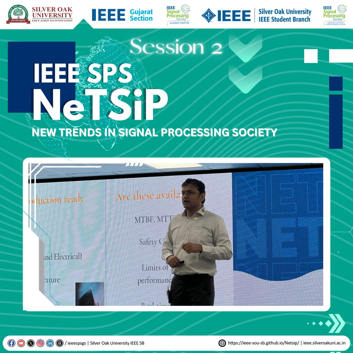 IEEE_SilverOak's tweet image. A mesmerizing session by Dr. Harshal Oza on #Robotics &amp;amp; #MLAI at #IEEENeTSiP2023 by #IEEESOUSPSSBC &amp;amp; #IEEESPSGC. Exploration of real-world #usecases, challenges &amp;amp; results through #signalprocessing. Stay tuned for more exciting sessions! #RoboticsInnovation #ieee #sousb